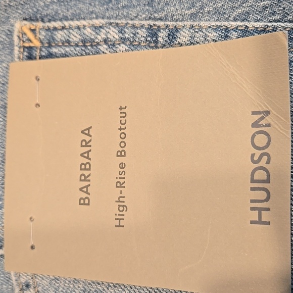 HUDSON BARBARA HI-RISE VENT BABY BOOTCUT JEANS. SIZE 30. INDIGO PEACE. - Picture 6 of 14